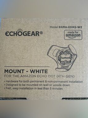 EchoGear Echo Dot 4th Gen Wall Mount White EGMA-EDM2-W2 NIB